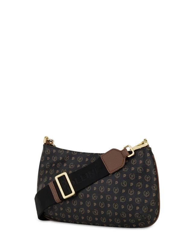 Pollini Borsa A Tracolla Heritage Logo Classic Nero/marrone Lightning offer