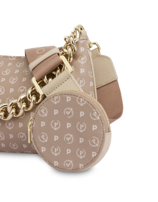 Pollini Borsa A Tracolla Con Catena Heritage Soft Touch Beige/avorio Nuovi prodotti