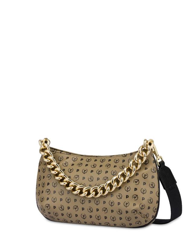 Pollini Borsa A Tracolla Con Catena Heritage Soft Touch Taupe/nero Bestseller