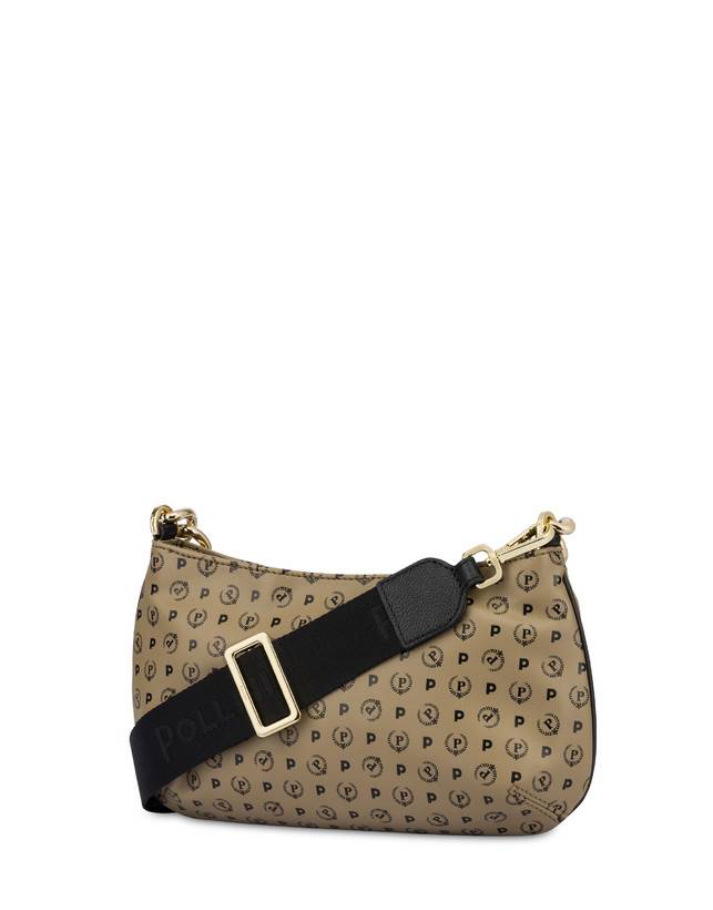 Pollini Borsa A Tracolla Con Catena Heritage Soft Touch Taupe/nero Bestseller