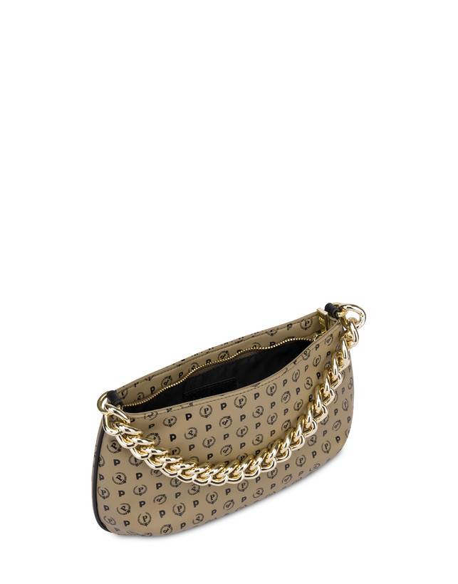 Pollini Borsa A Tracolla Con Catena Heritage Soft Touch Taupe/nero Bestseller