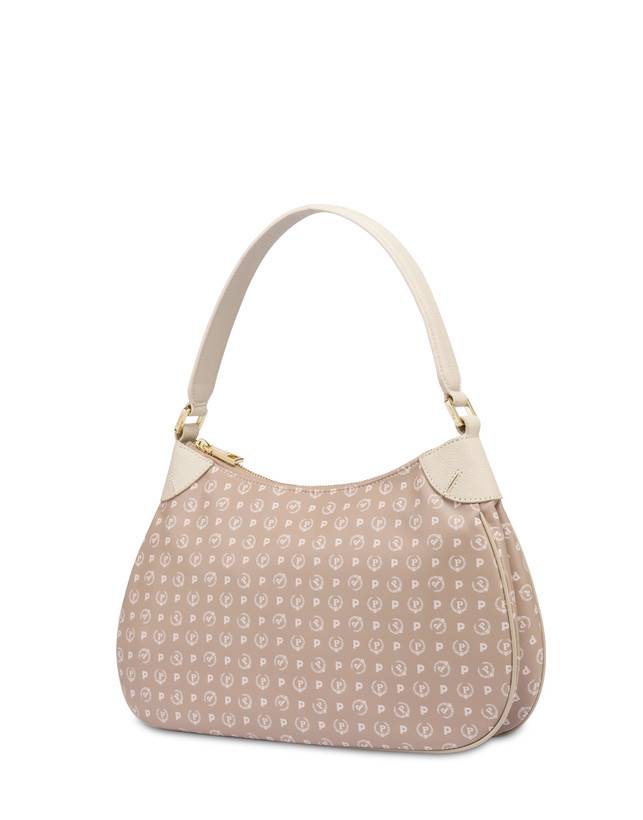 Pollini Borsa A Spalla In Pvc Heritage Soft Touch Beige/avorio Liquidazione
