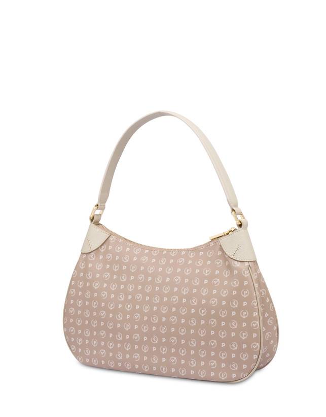 Pollini Borsa A Spalla In Pvc Heritage Soft Touch Beige/avorio Liquidazione