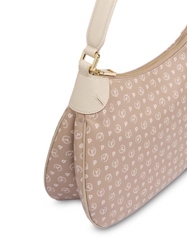 Pollini Borsa A Spalla In Pvc Heritage Soft Touch Beige/avorio Liquidazione