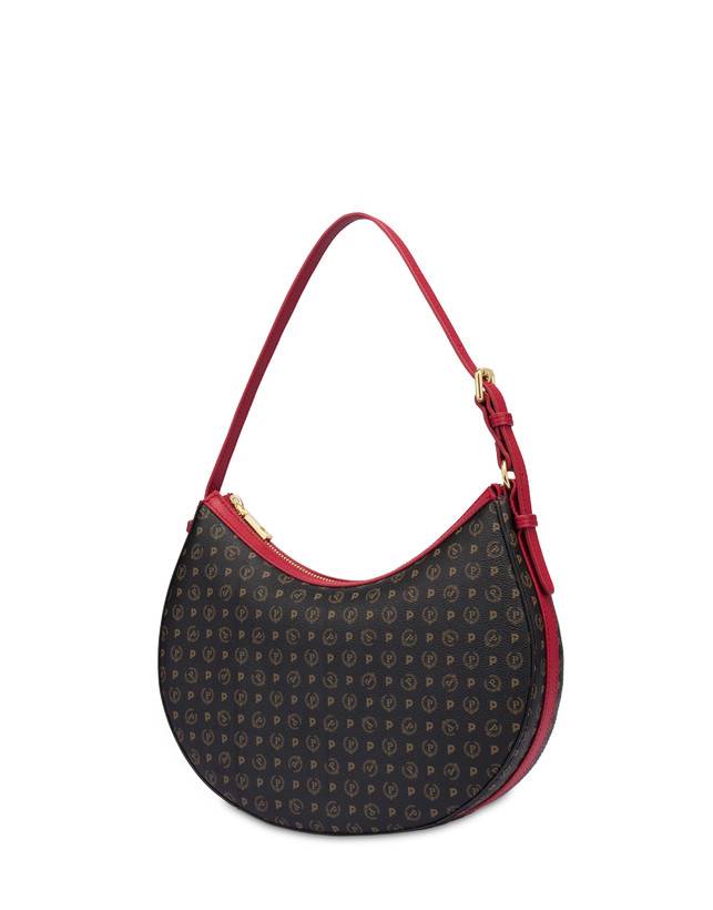 Pollini Hobo Bag In Pvc Heritage Logo Classic Nero/lacca Offerte giornaliere