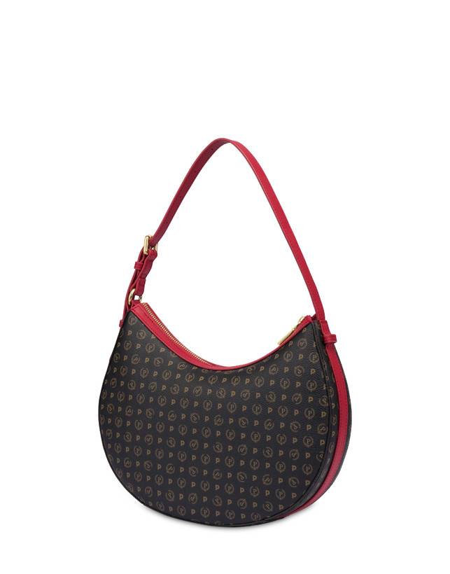 Pollini Hobo Bag In Pvc Heritage Logo Classic Nero/lacca Offerte giornaliere