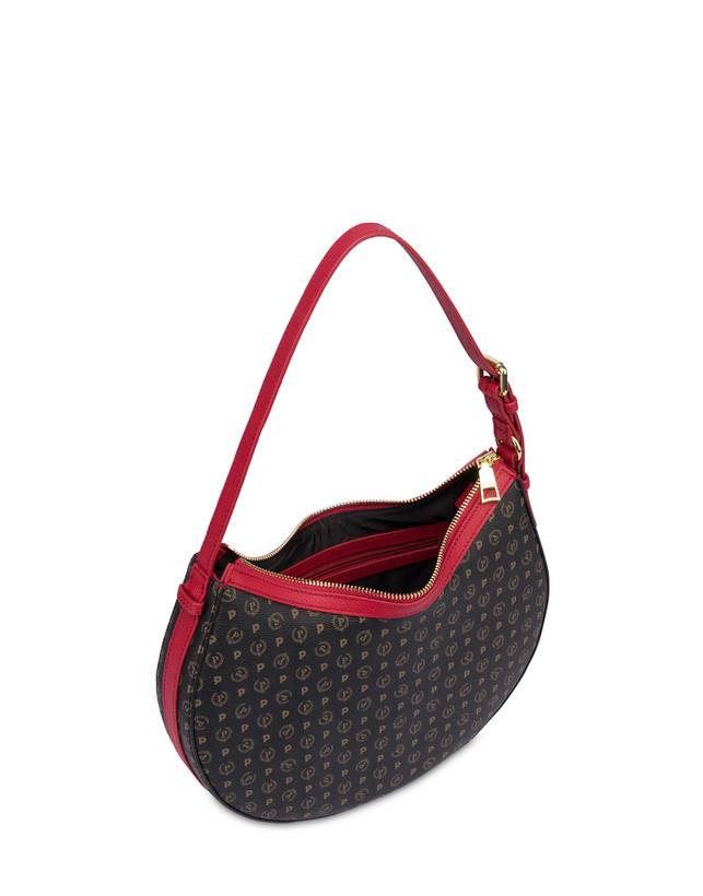 Pollini Hobo Bag In Pvc Heritage Logo Classic Nero/lacca Offerte giornaliere