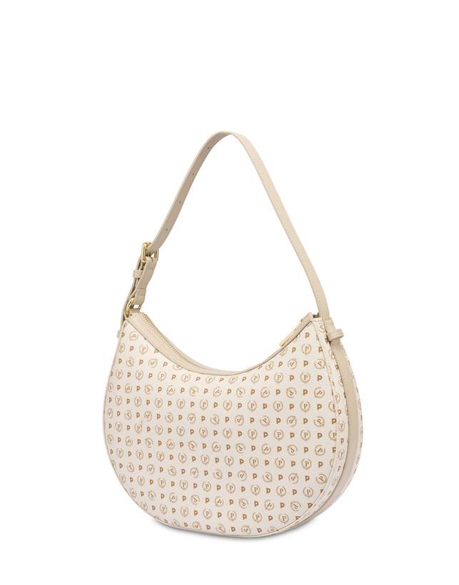Pollini Hobo Bag In Pvc Heritage Logo Classic Avorio/ghiaccio Enormi risparmi
