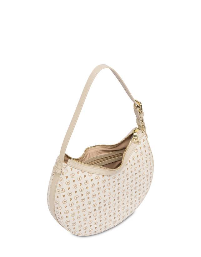 Pollini Hobo Bag In Pvc Heritage Logo Classic Avorio/ghiaccio Enormi risparmi