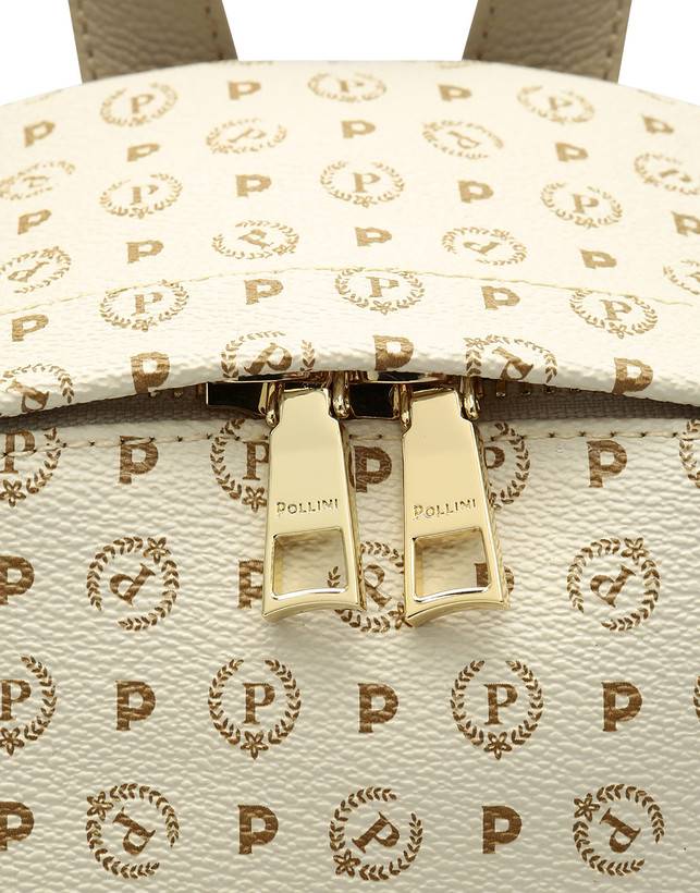 Pollini Zaino Heritage Logo Classic Avorio/ghiaccio Fino al 60% di sconto