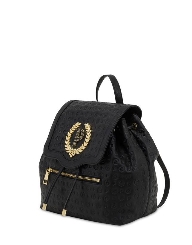 Pollini Zaino Heritage Logo Embossed Nero Solo un giorno rimasto
