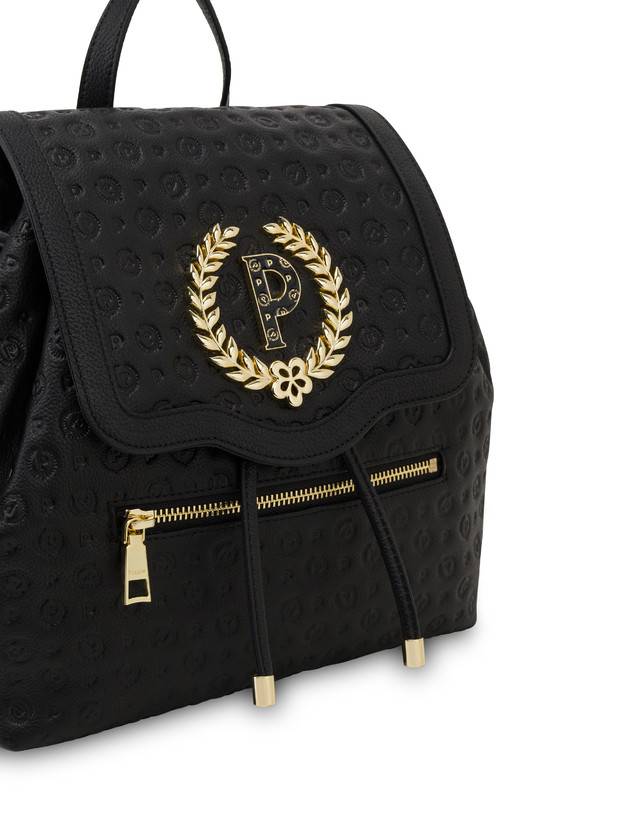 Pollini Zaino Heritage Logo Embossed Nero Solo un giorno rimasto