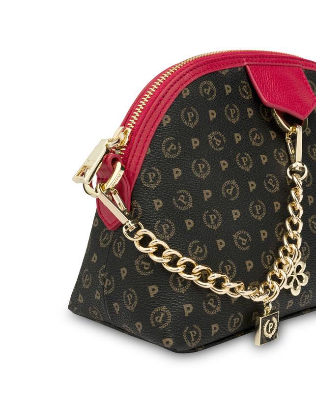 Pollini Borsa A Tracolla Heritage Logo Classic Nero/lacca Officina