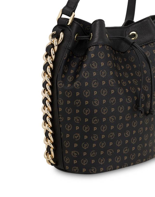 Pollini Borsa A Secchiello Heritage Logo Classic Nero/nero Duty-free