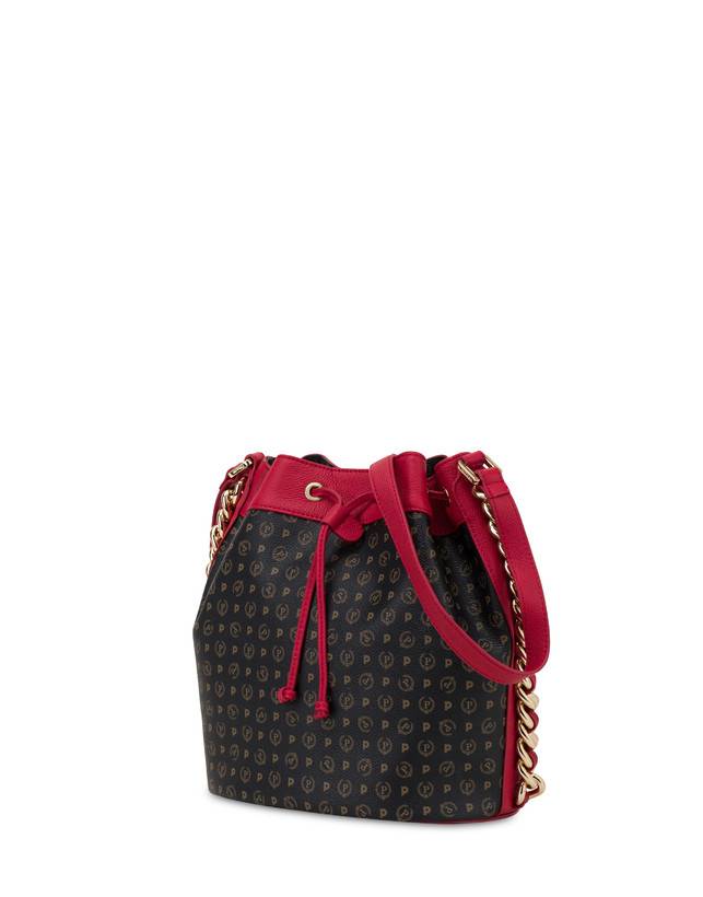 Pollini Borsa A Secchiello Heritage Logo Classic Nero/lacca 50% di sconto per tempo limitato