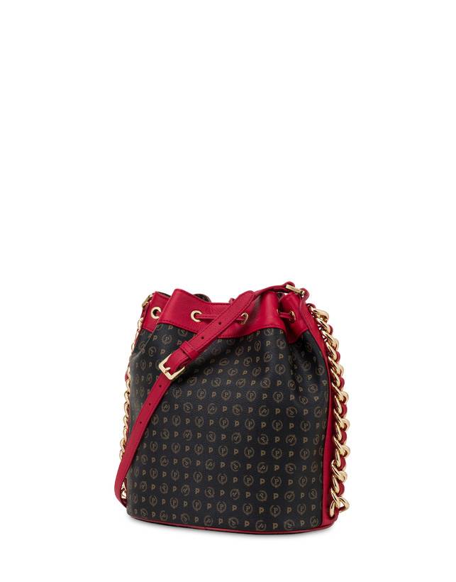 Pollini Borsa A Secchiello Heritage Logo Classic Nero/lacca 50% di sconto per tempo limitato