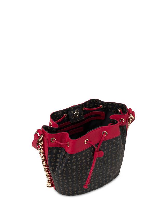 Pollini Borsa A Secchiello Heritage Logo Classic Nero/lacca 50% di sconto per tempo limitato