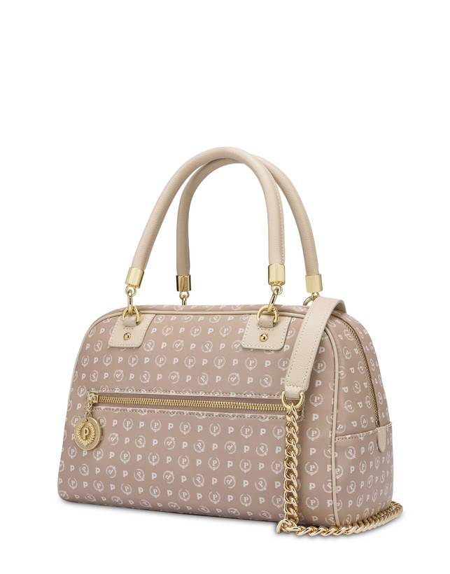 Pollini Borsa Doppio Manico Heritage Soft Touch Beige/avorio In Linea
