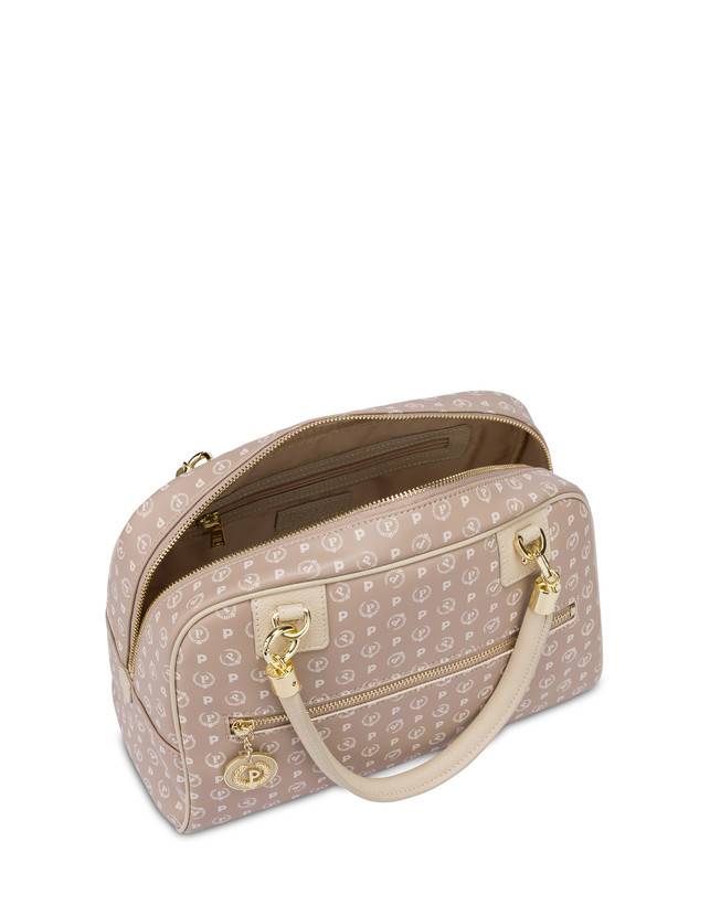 Pollini Borsa Doppio Manico Heritage Soft Touch Beige/avorio In Linea