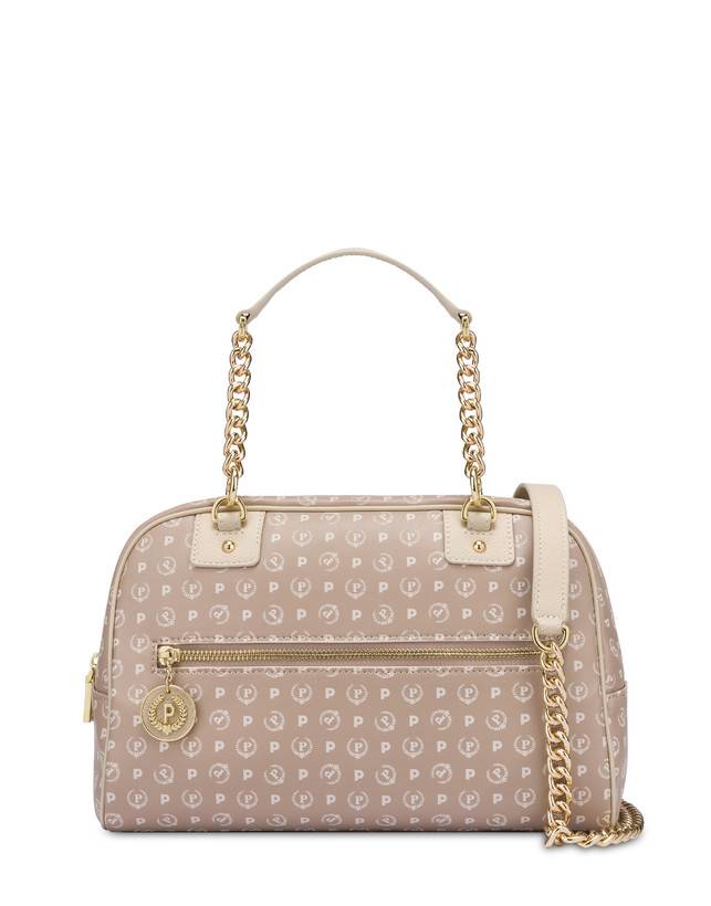 Pollini Borsa Doppio Manico Heritage Soft Touch Beige/avorio In Linea