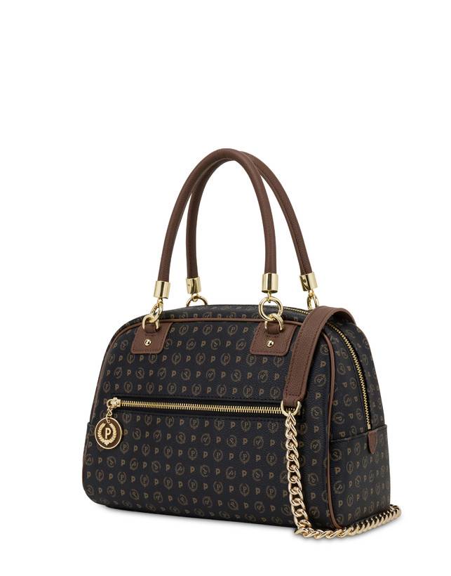 Pollini Bowling Bag Heritage Logo Classic Nero/marrone Promozione