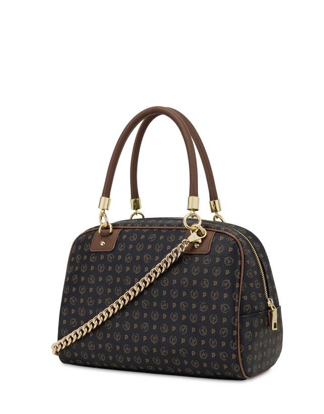 Pollini Bowling Bag Heritage Logo Classic Nero/marrone Promozione