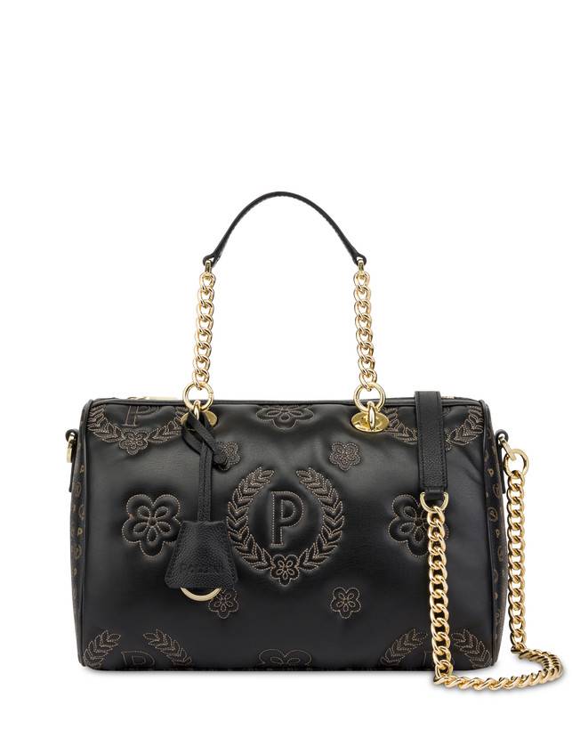 Pollini Borsa Bauletto Puffy Heritage Nero/nero/nero Spedizione Gratuita