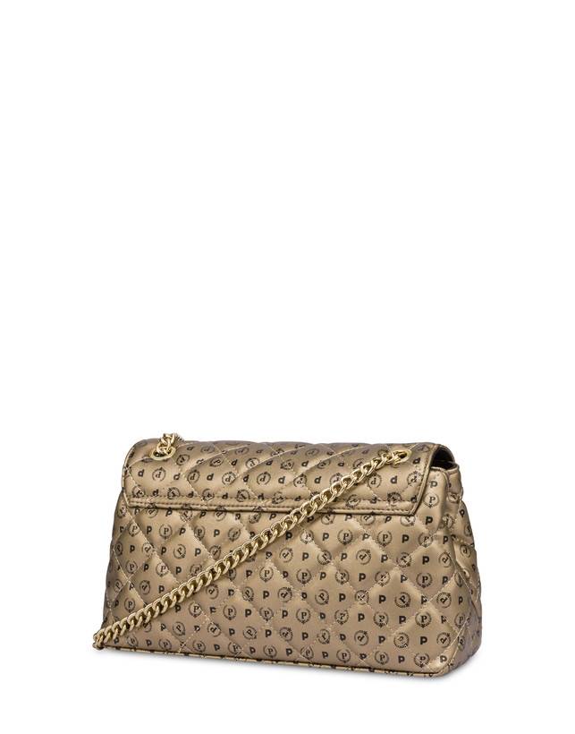 Pollini Borsa A Spalla Heritage Matelassé Oro/nero Qualità Garantita