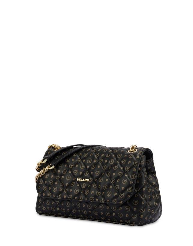 Pollini Borsa A Spalla Heritage Matelassé Nero/nero Negozi Online