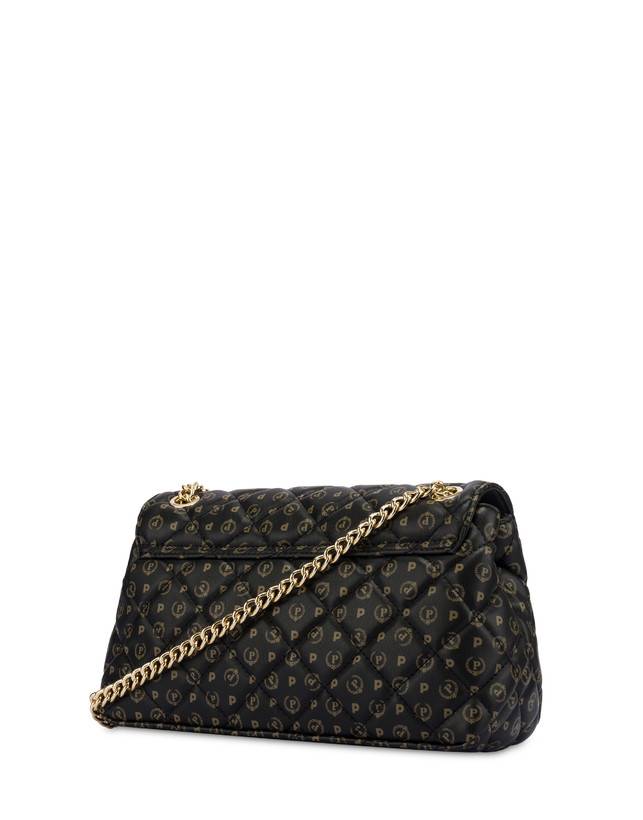 Pollini Borsa A Spalla Heritage Matelassé Nero/nero Negozi Online