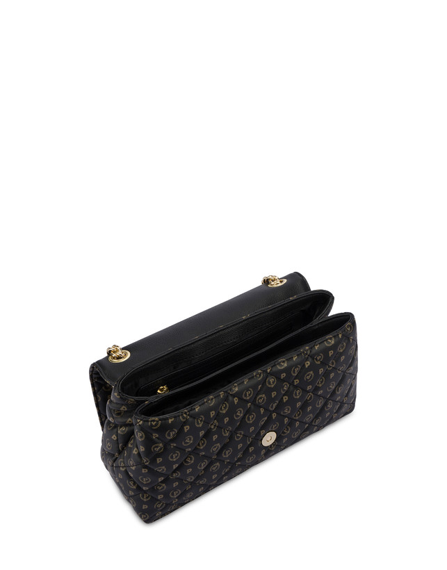Pollini Borsa A Spalla Heritage Matelassé Nero/nero Negozi Online