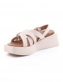 BUENO Sandalo con zeppa donna BUENO Y5904 CREMA Novità