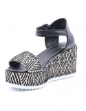 BUENO Sandalo con zeppa donna BUENO U7003 NERO Hotsell