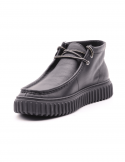 CLARKS Polacco casual uomo CLARKS TORHILL HI BLK LEA in pelle Prezzo Ridotto
