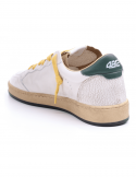 4B12 Sneakers uomo QUATTROBARRADODICI PLAY NEW 57 in pelle bianca Prezzo Ridotto