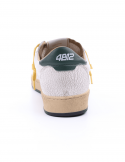 4B12 Sneakers uomo QUATTROBARRADODICI PLAY NEW 57 in pelle bianca Prezzo Ridotto