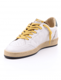 4B12 Sneakers uomo QUATTROBARRADODICI PLAY NEW 57 in pelle bianca Prezzo Ridotto