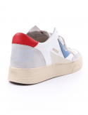 4B12 Sneakers uomo QUATTROBARRADODICI KYLE 753 in pelle bianca Sottocosto