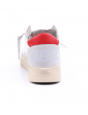 4B12 Sneakers uomo QUATTROBARRADODICI KYLE 753 in pelle bianca Sottocosto