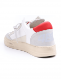 4B12 Sneakers uomo QUATTROBARRADODICI KYLE 753 in pelle bianca Sottocosto
