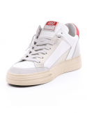 4B12 Sneakers uomo QUATTROBARRADODICI KYLE 753 in pelle bianca Sottocosto