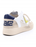 4B12 Sneakers uomo QUATTROBARRADODICI KYLE 752 in pelle bianca Convenienza