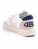 4B12 Sneakers uomo QUATTROBARRADODICI KYLE 752 in pelle bianca Convenienza