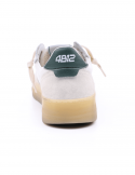 4B12 Sneakers uomo QUATTROBARRADODICI HYPER 924 in pelle bianca Presa