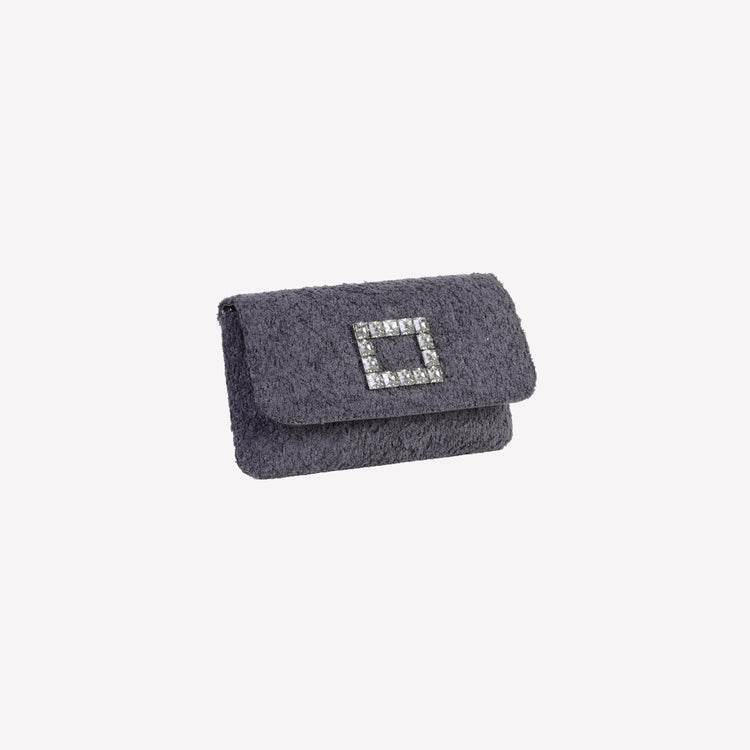 Roberto Festa BORSA IN BOUCLE NERO CON ACCESSORIO STRASS CAPRI LUX Saldi