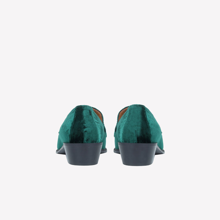 Roberto Festa MOCASSINO IN VELLUTO GREEN CON ACCESSORIO MORSETTO ORO AXEL Qualità