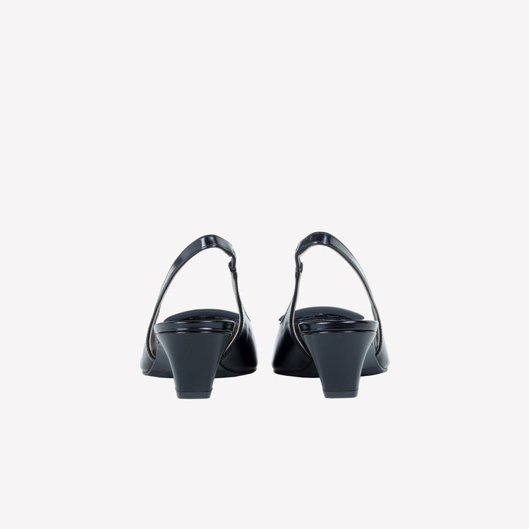 Roberto Festa SLINGBACK IN VITELLO SPAZZOLATO NERO CON FIBBIA GOMMATA DORIEN Soddisfazione Garantita