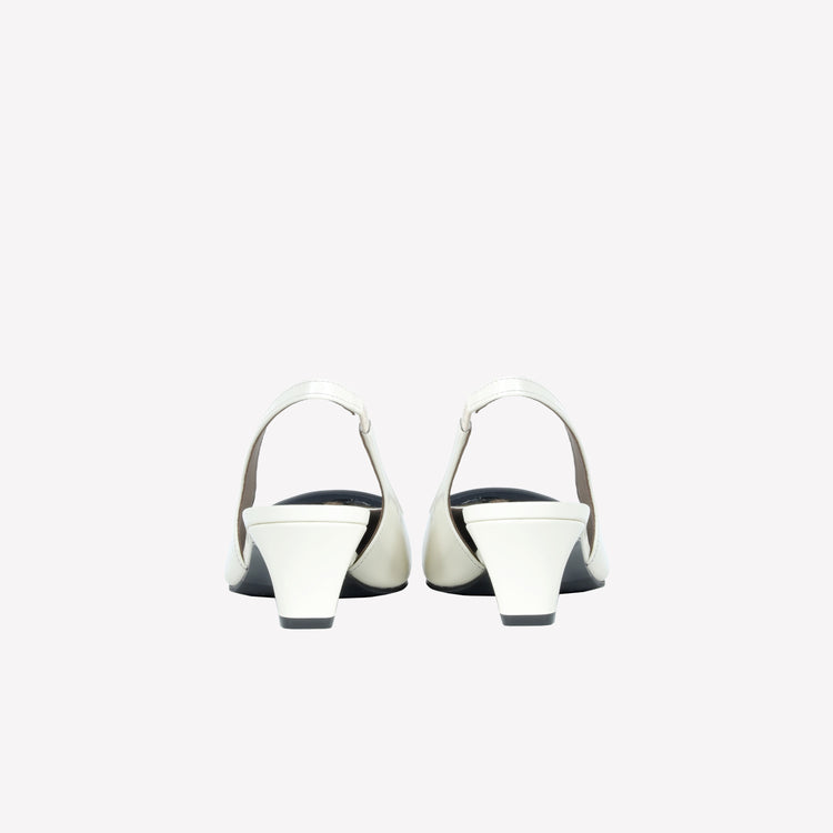 Roberto Festa SLINGBACK IN VITELLO SPAZZOLATO OFF WHITE CON FIBBIA GOMMATA DORIEN Qualità Garantita