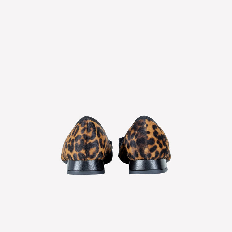 Roberto Festa DECOLLETE’ IN PELLE DI VITELLO STAMPA LEOPARDATA CON FIOCCO GROS GRAIN NERO SISKO Outlet