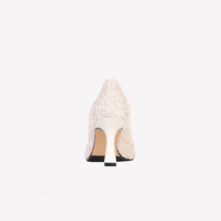 Roberto Festa DÉCOLLETÉ IN BOUCLÉ BIANCO CON ACCESSORIO STRASS LILLY I Più Venduti
